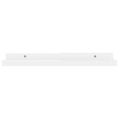 Prateleiras de parede 4 pcs 40x9x3 cm branco brilhante