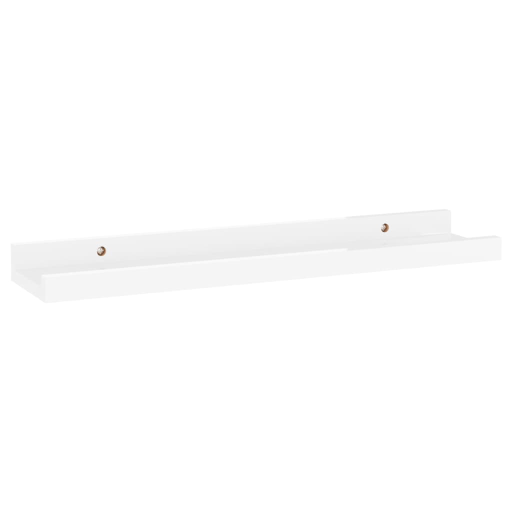 Prateleiras de parede 4 pcs 40x9x3 cm branco brilhante