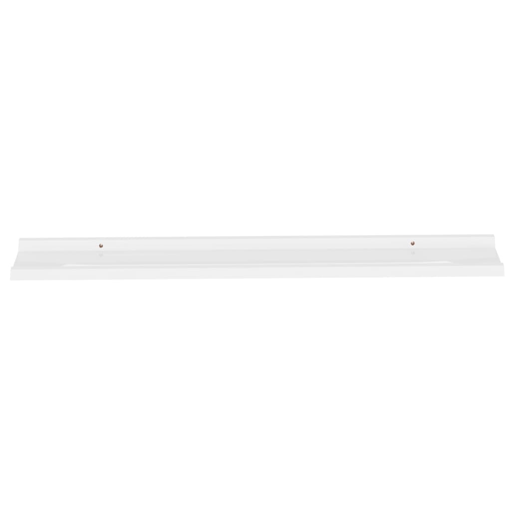 Prateleiras de parede 2 pcs 100x9x3 cm branco