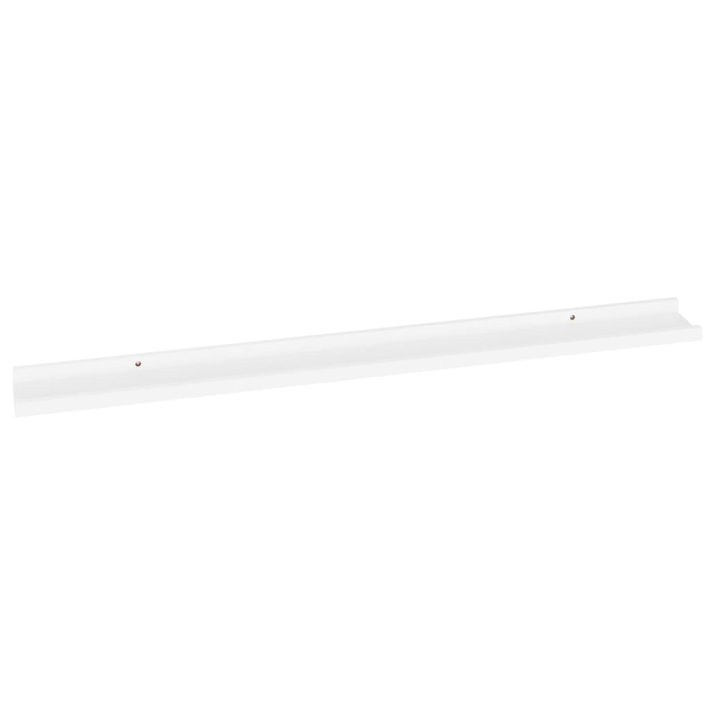 Prateleiras de parede 2 pcs 100x9x3 cm branco