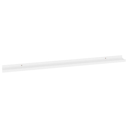 Prateleiras de parede 2 pcs 115x9x3 cm branco