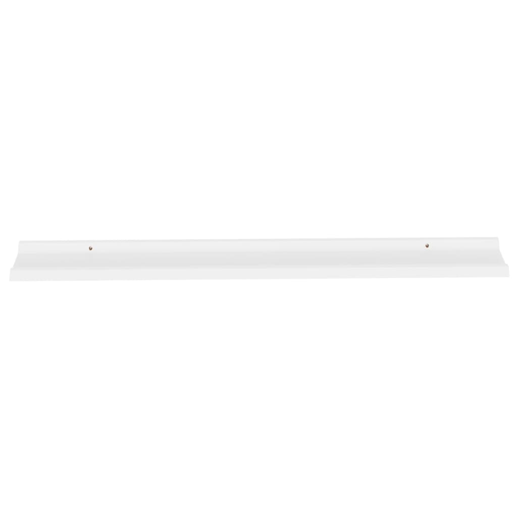 Prateleiras de parede 2 pcs 115x9x3 cm branco