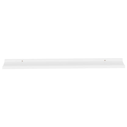 Prateleiras de parede 2 pcs 115x9x3 cm branco