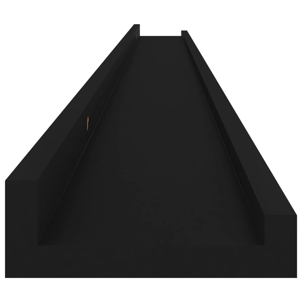 Prateleiras de parede 2 pcs 115x9x3 cm preto