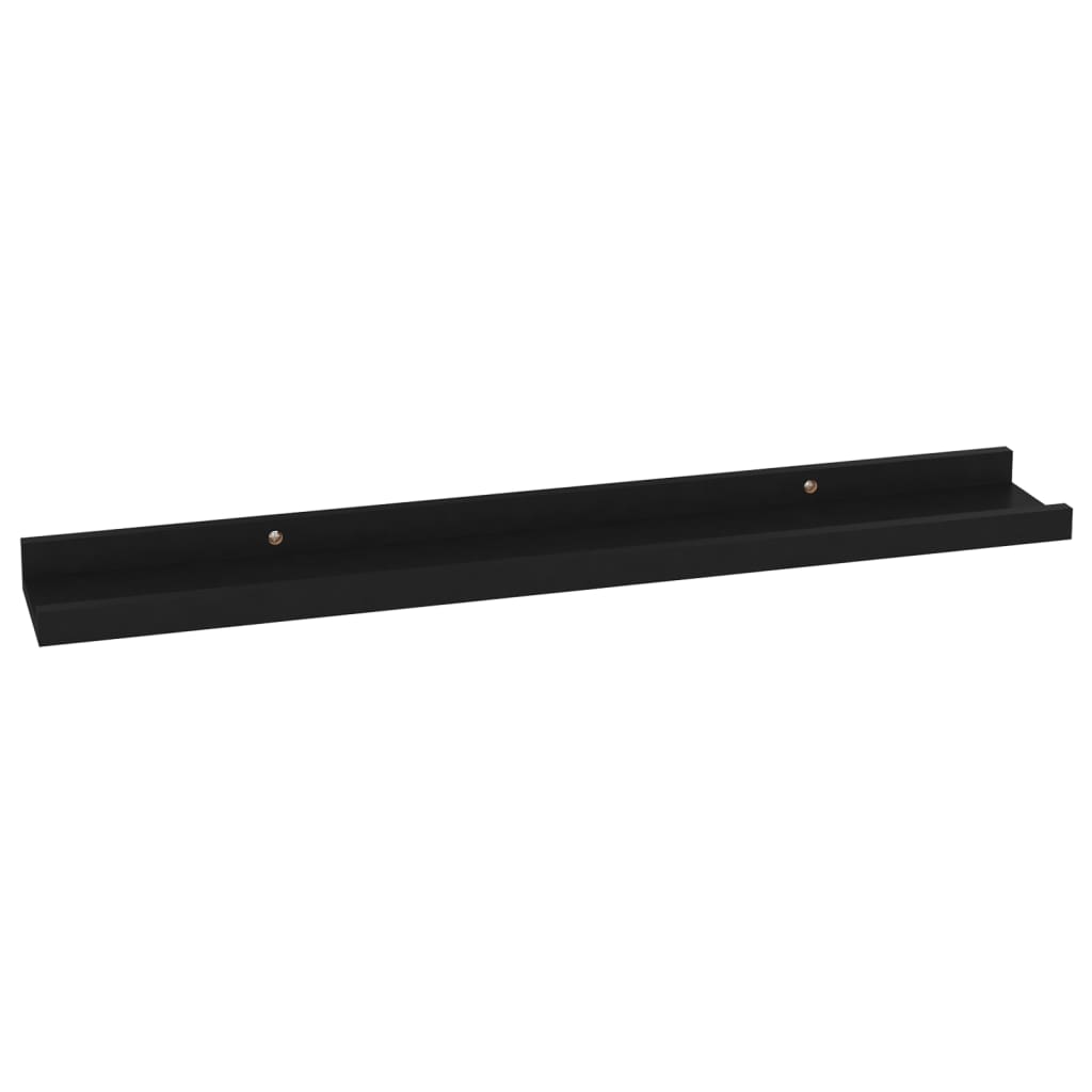 Prateleiras de parede 4 pcs 60x9x3 cm preto