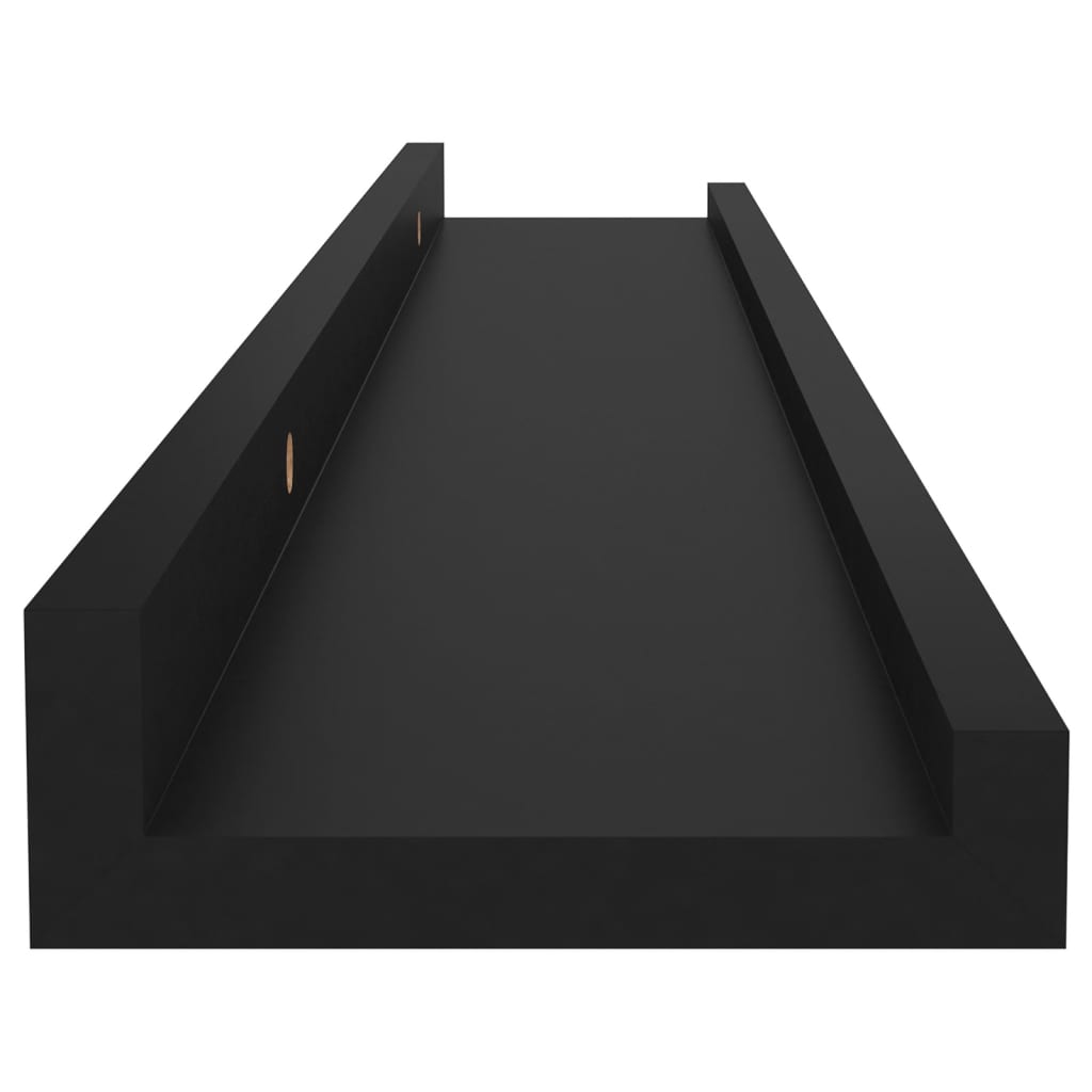 Prateleiras de parede 4 pcs 60x9x3 cm preto