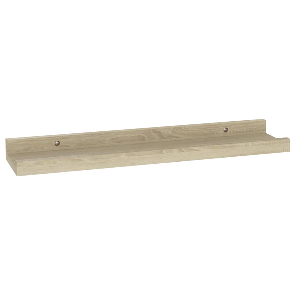 Prateleiras de parede 2 pcs 40x9x3 cm carvalho sonoma