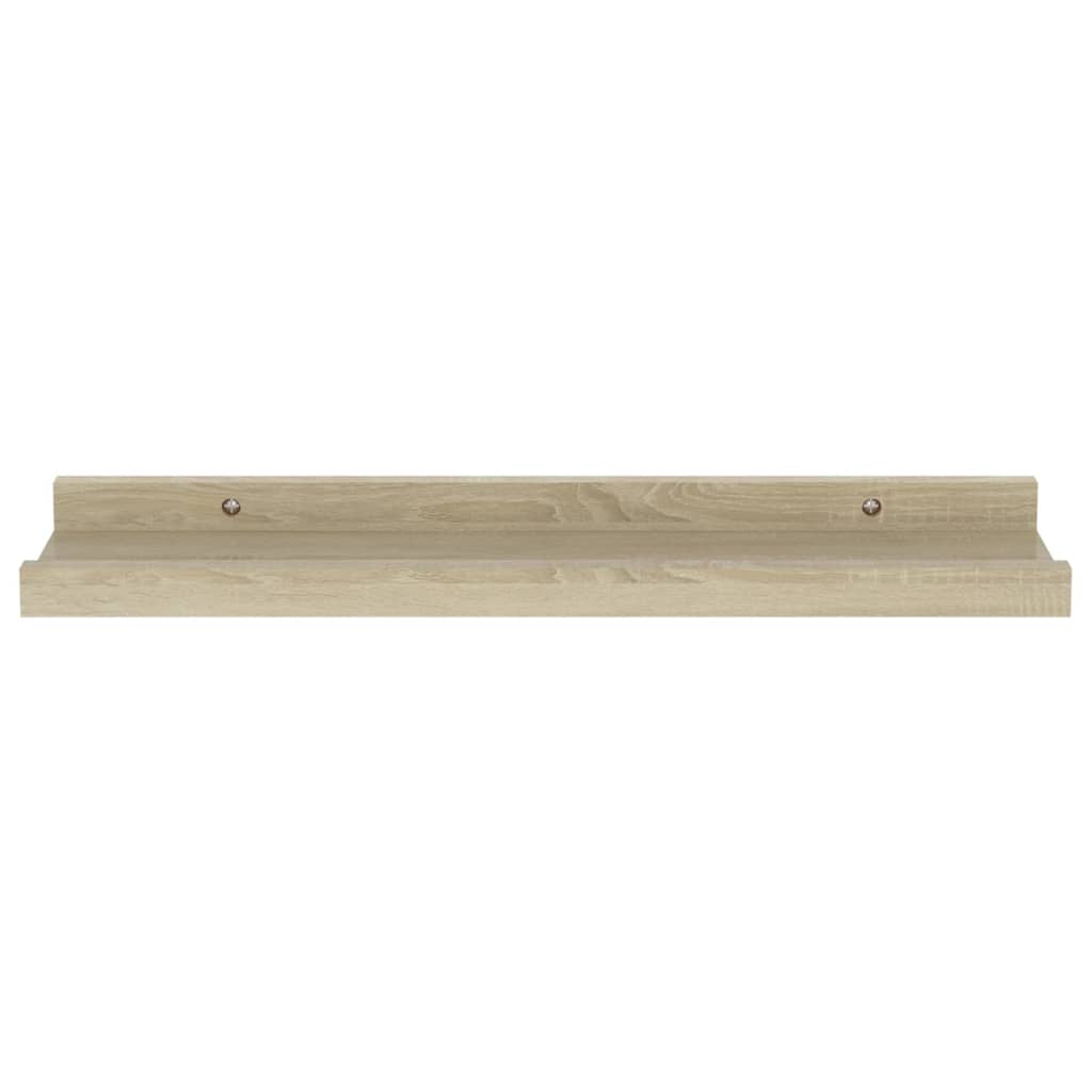 Prateleiras de parede 2 pcs 40x9x3 cm carvalho sonoma