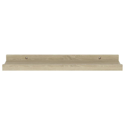 Prateleiras de parede 2 pcs 40x9x3 cm carvalho sonoma