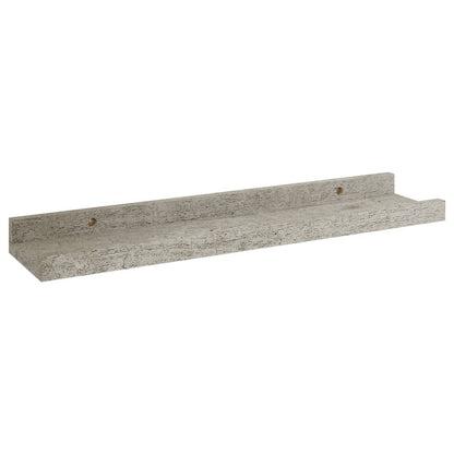 Prateleiras de parede 2 pcs 40x9x3 cm cinzento cimento