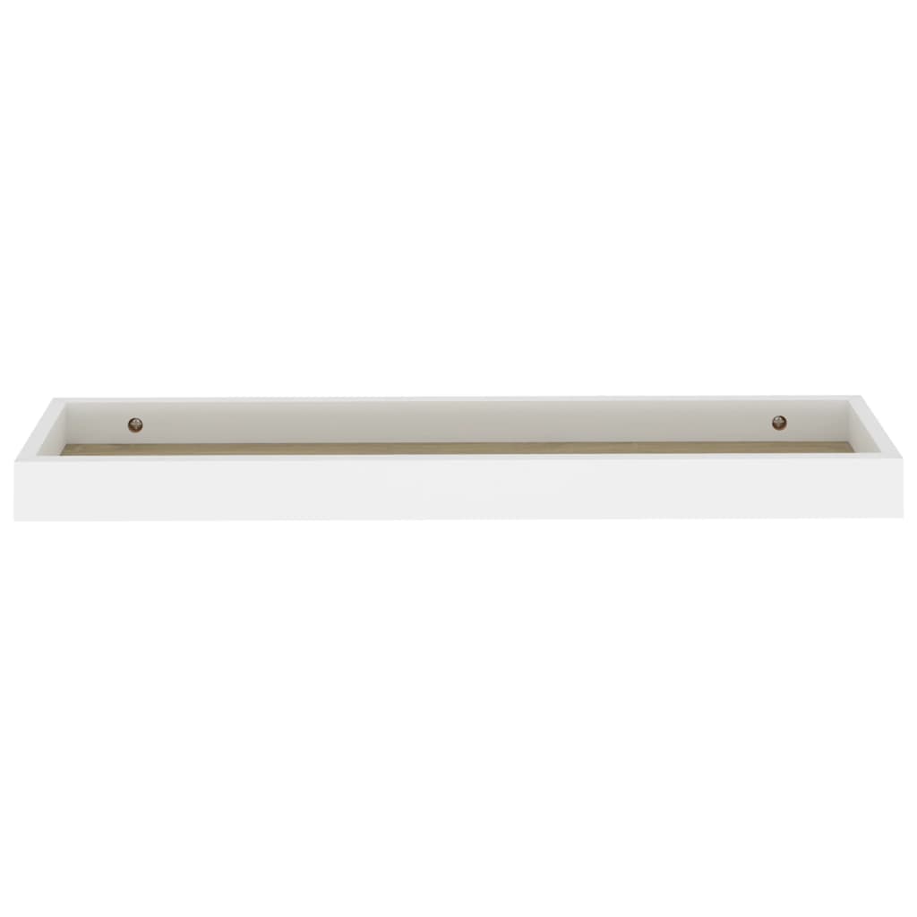 Prateleiras parede Loggia 2 pcs 60x15x4cm MDF carvalho e branco