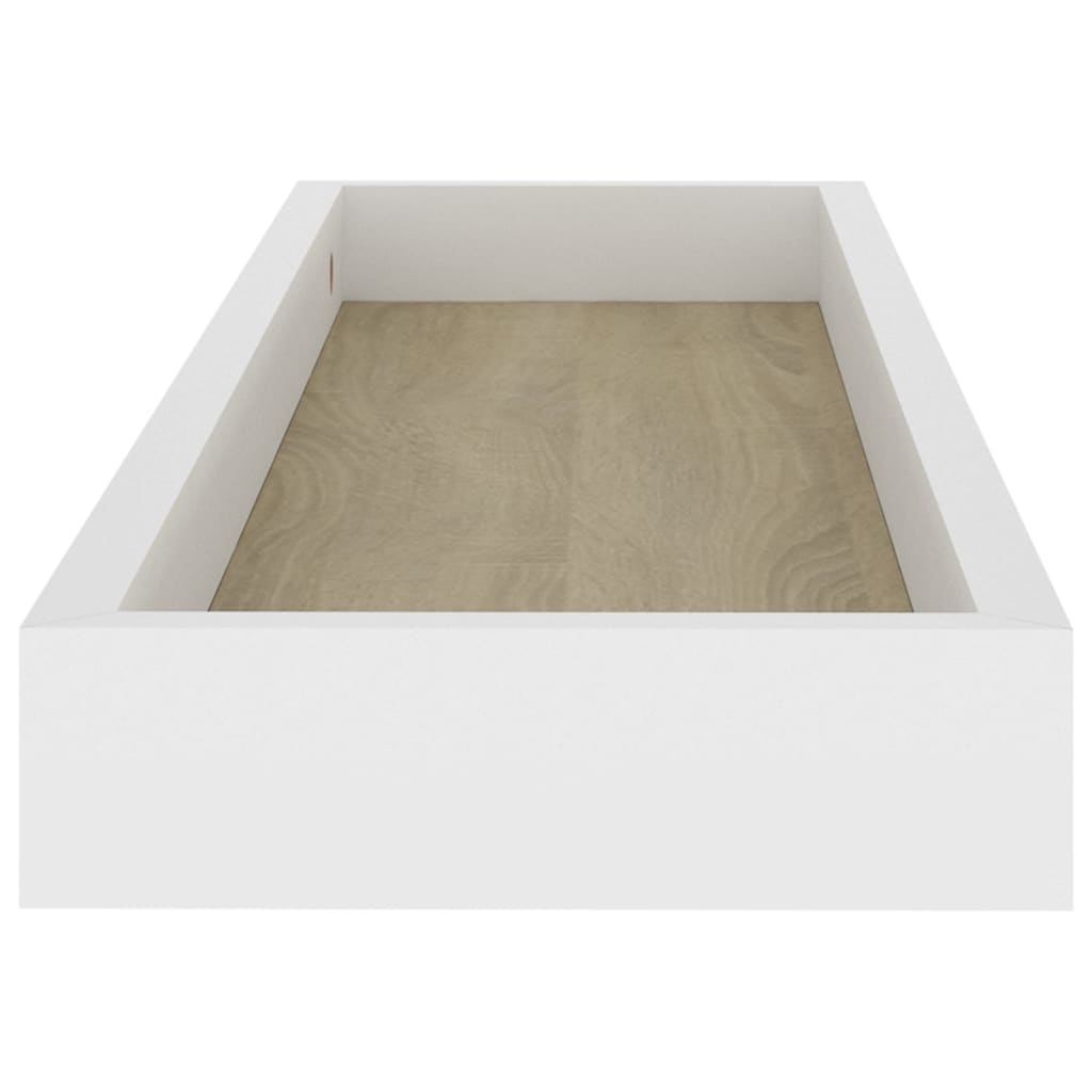 Prateleiras parede Loggia 2 pcs 60x15x4cm MDF carvalho e branco