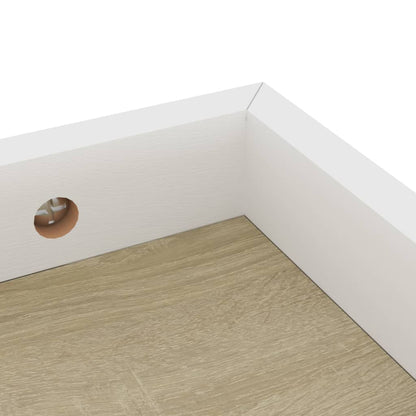 Prateleiras parede Loggia 2 pcs 60x15x4cm MDF carvalho e branco