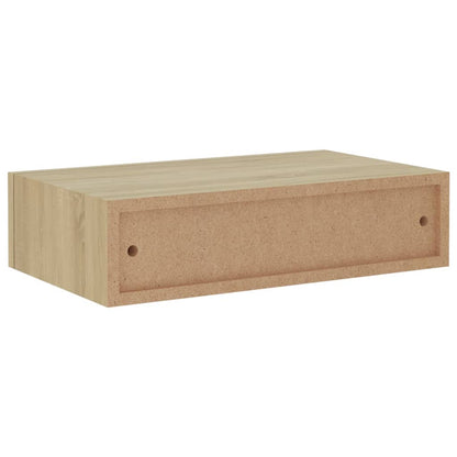 Prateleira de parede com gaveta MDF 40x23,5x10 cm cor carvalho