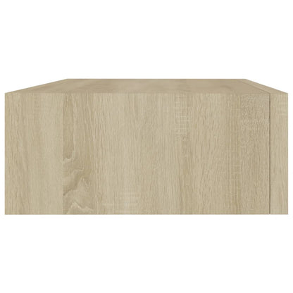 Prateleiras de parede c/ gavetas 2pcs MDF 40x23,5x10cm carvalho