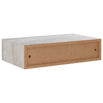 Prateleiras parede + gavetas 2 pcs MDF 40x23,5x10 cm cinza cim.