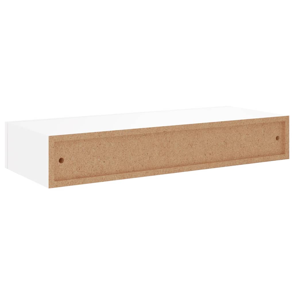 Prateleira de parede com gaveta MDF 60x23,5x10 cm branco