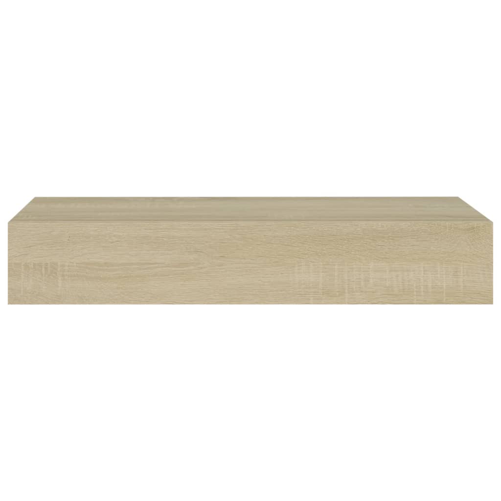 Prateleira de parede com gaveta MDF 60x23,5x10 cm cor carvalho