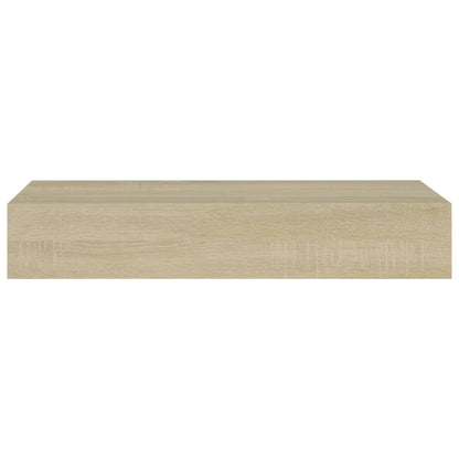 Prateleira de parede com gaveta MDF 60x23,5x10 cm cor carvalho