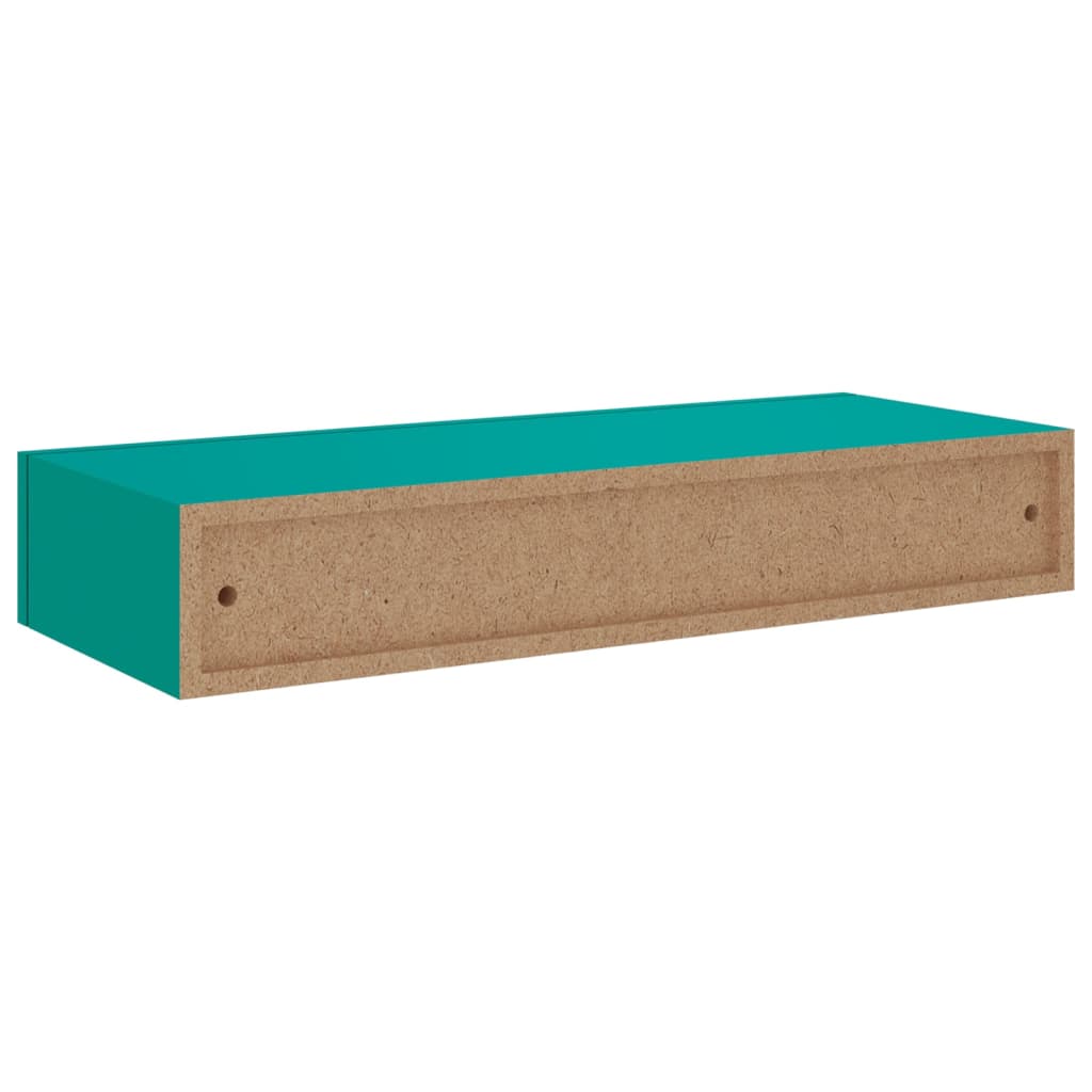 Prateleira de parede com gaveta MDF 60x23,5x10 cm azul