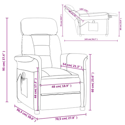 Cadeira de massagens couro artificial cinzento