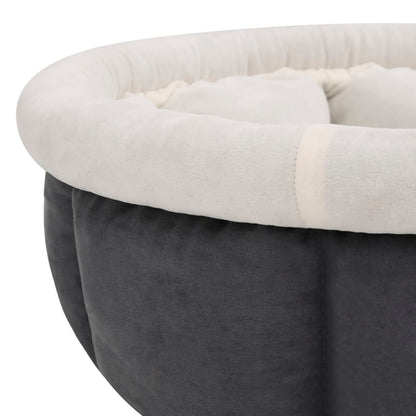 Cama para cães 59x59x24 cm cinzento