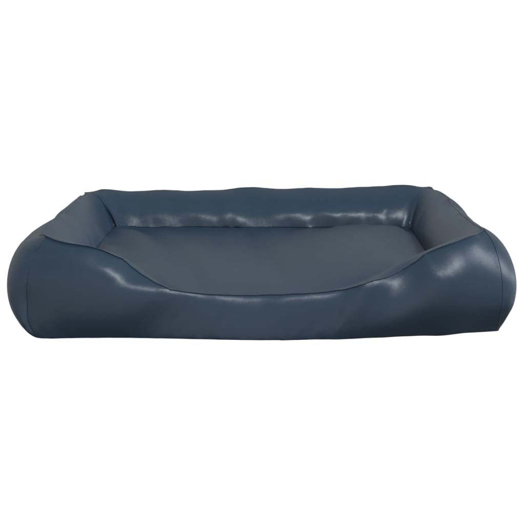 Cama para cães 80x68x23 cm couro artificial azul-escuro