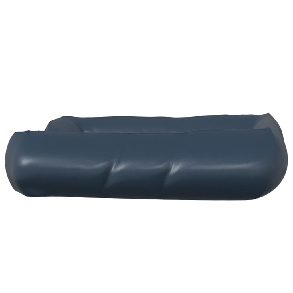 Cama para cães 80x68x23 cm couro artificial azul-escuro