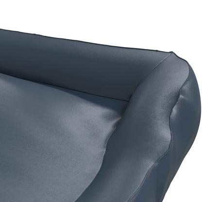 Cama para cães 80x68x23 cm couro artificial azul-escuro