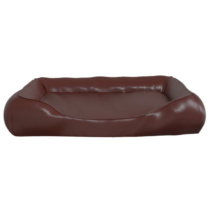 Cama para cães 80x68x23 cm couro artificial castanho