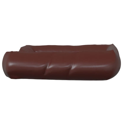 Cama para cães 105x80x25 cm couro artificial castanho