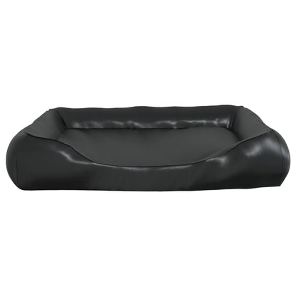 Cama para cães 80x68x23 cm couro artificial preto