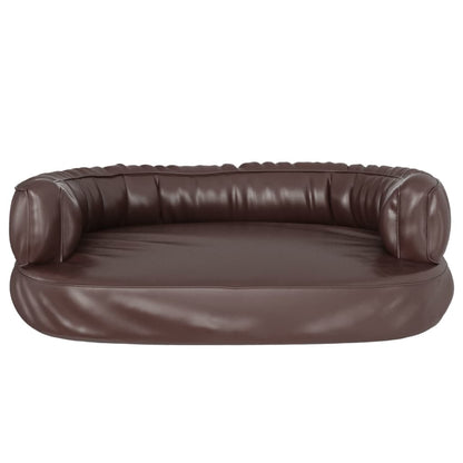 Cama p/ cães espuma ergonómico 60x42cm couro artific. castanho