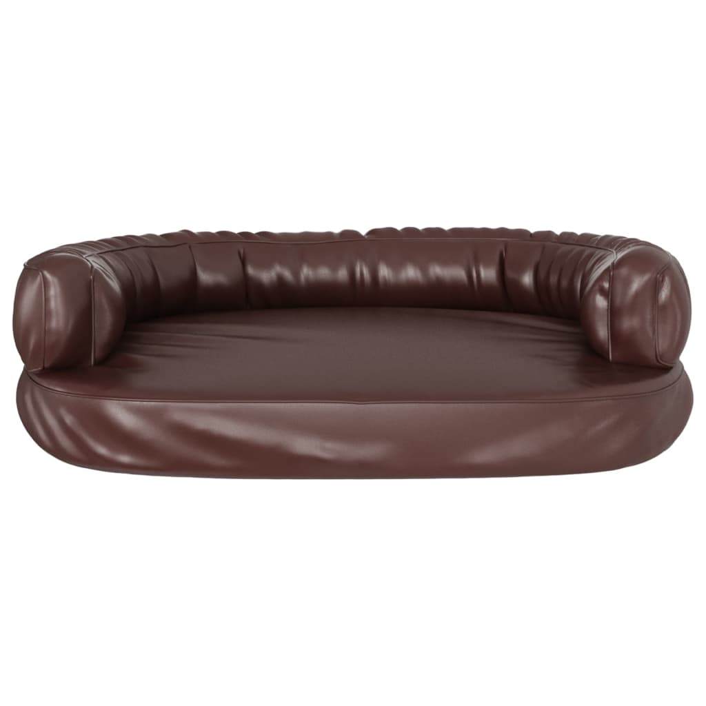 Cama p/ cães espuma ergonómico 75x53 cm couro artific. castanho