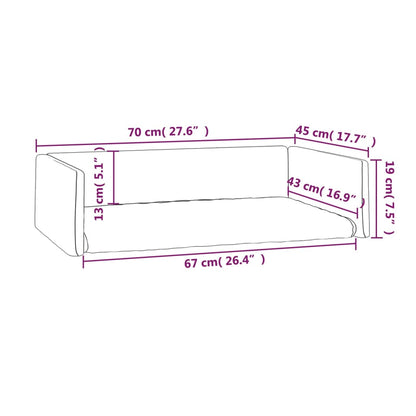 Cama/ninho para bagageira carro 85,5x70x23cm aspeto linho cinza