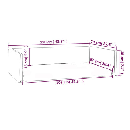 Cama/ninho bagageira de carro 110x70cm aspeto linho cinza-claro