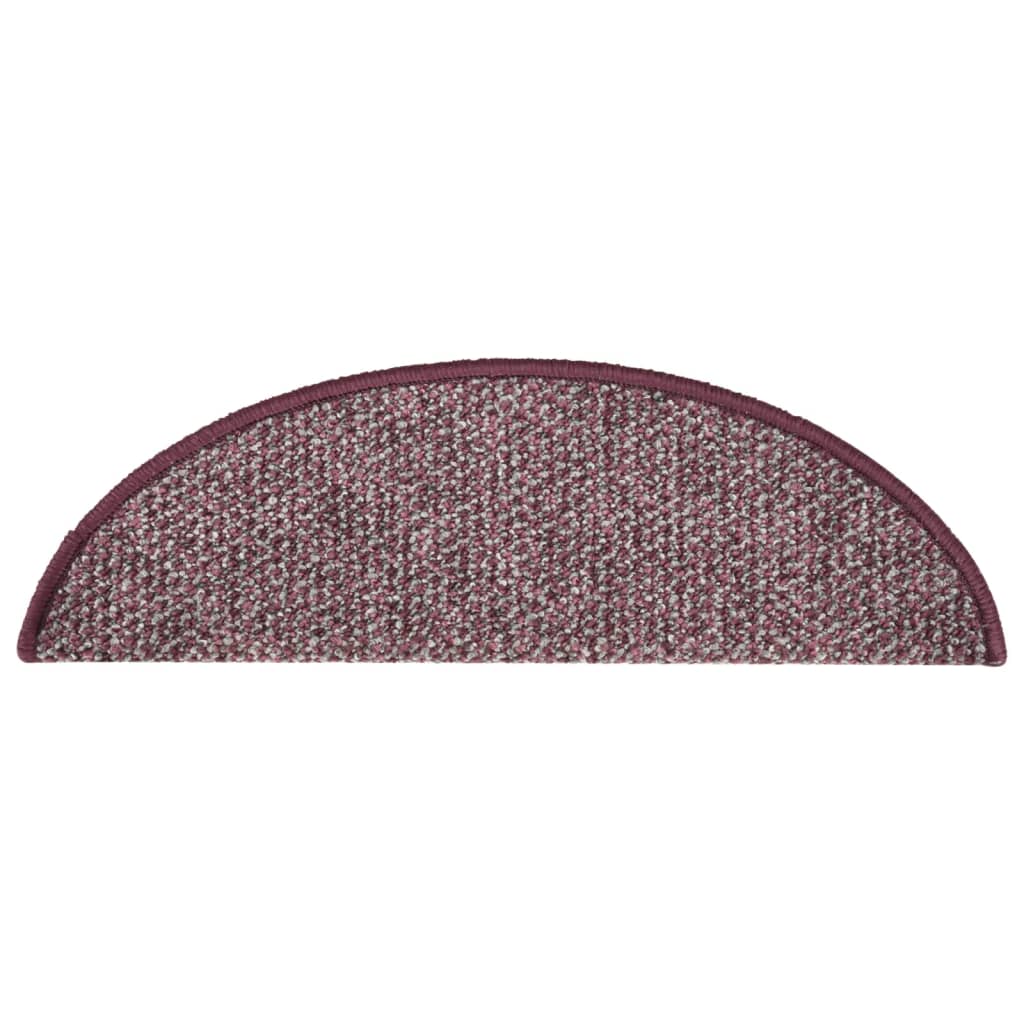 Tapete/carpete para escadas 15 pcs 65x21x4 cm roxo