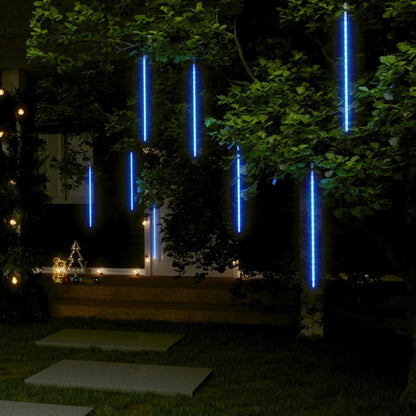 Luzes meteoro 8 pcs 50 cm 288 luzes LED int./ext. azul