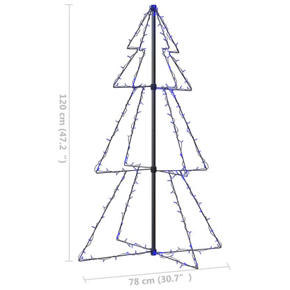 Árvore de Natal em cone 160 LEDs 78x120 cm interior e exterior