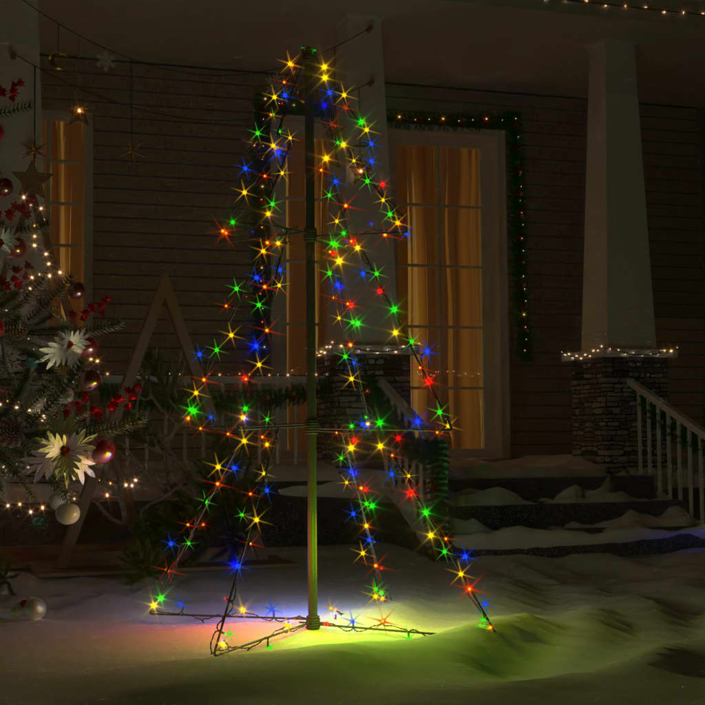 Árvore de Natal em cone 160 LEDs 78x120 cm interior e exterior