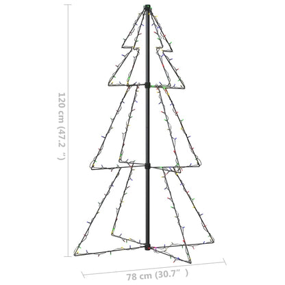 Árvore de Natal em cone 160 LEDs 78x120 cm interior e exterior