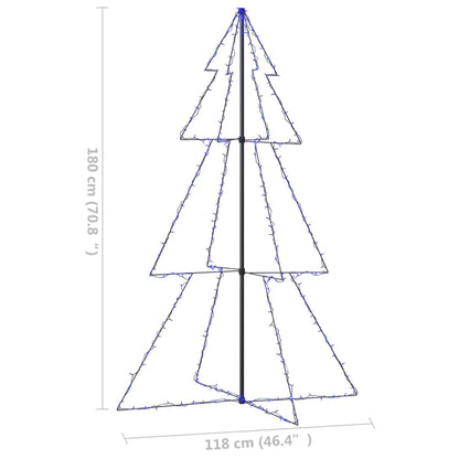 Árvore de Natal em cone 240 LEDs 118x180 cm interior e exterior