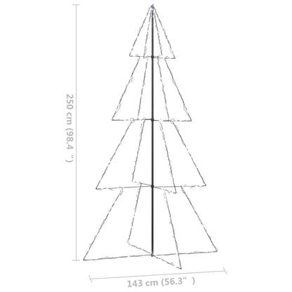 Árvore de Natal em cone 360 LEDs 143x250 cm interior e exterior