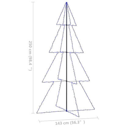 Árvore de Natal em cone 360 LEDs 143x250 cm interior e exterior