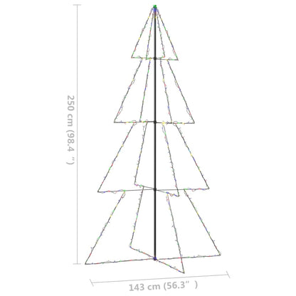 Árvore de Natal em cone 360 LEDs 143x250 cm interior e exterior