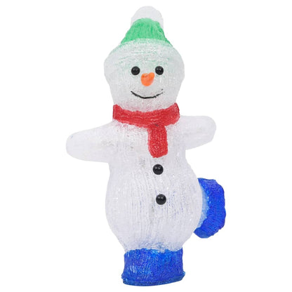 Boneco de neve acrílico c/ luzes LED interior e exterior 30 cm