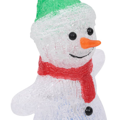 Boneco de neve acrílico c/ luzes LED interior e exterior 30 cm