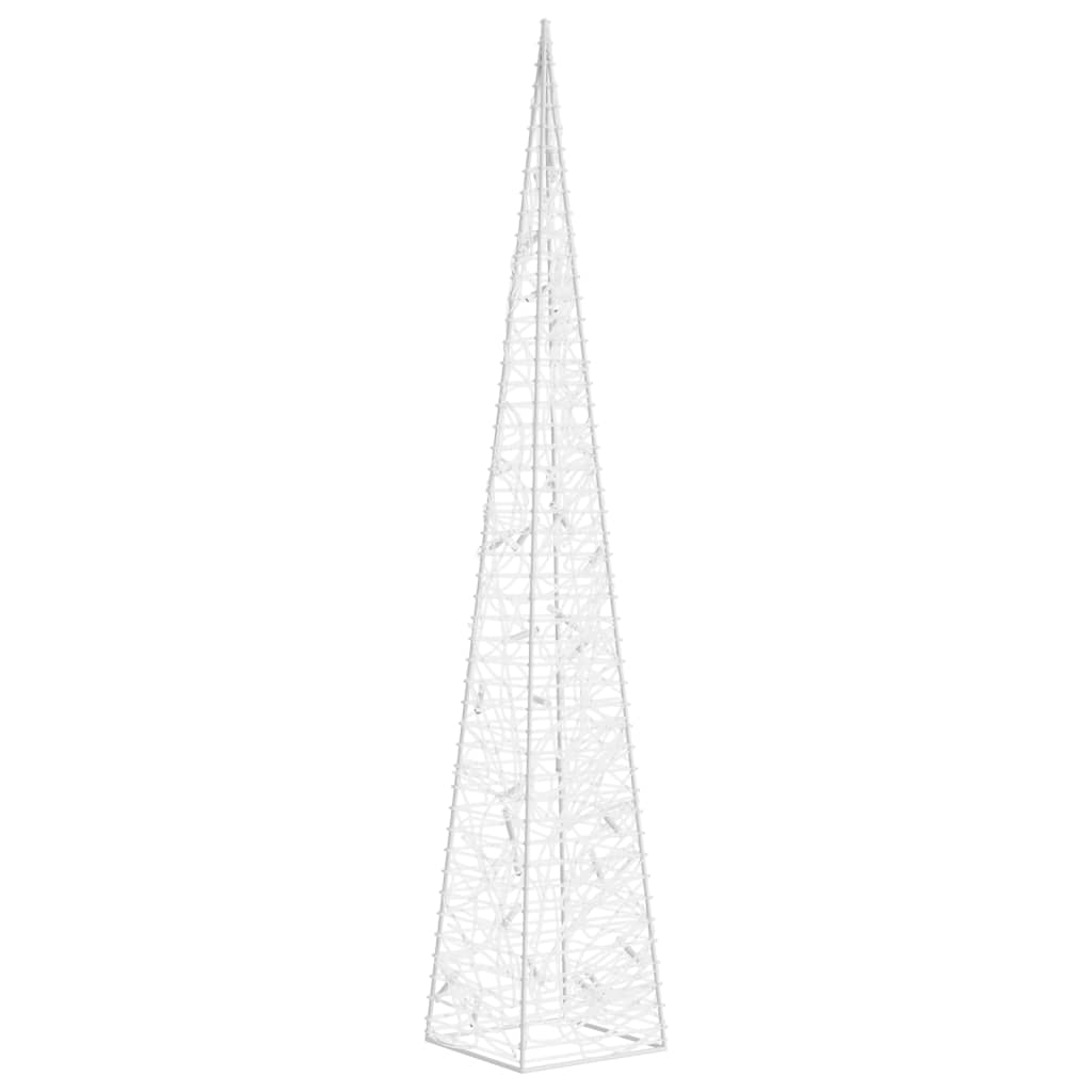 Cone de iluminação decorativo c/ LEDs azuis acrílico 60 cm