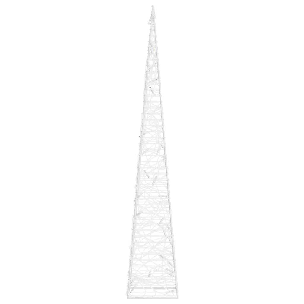 Cone de iluminação decorativo c/ LEDs azuis acrílico 60 cm