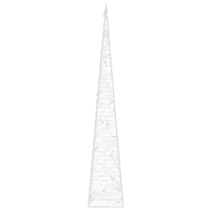 Cone de iluminação decorativo c/ LEDs azuis acrílico 60 cm